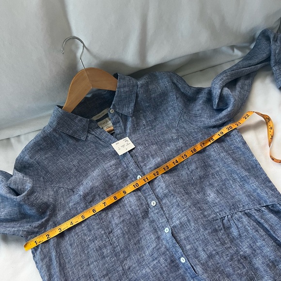 100 % Linen Cynthia Rowley Long Sleeve Dress - Picture 9 of 9